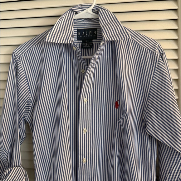 RALPH Ralph Lauren Women’s Navy & White Striped Shirt❗️ - Picture 5 of 10
